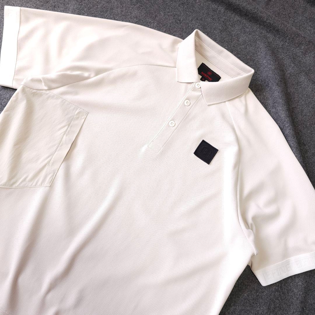 【ブリーフィング】2025年人気ロゴマークワッペン 半袖ゴルフポロシャツM