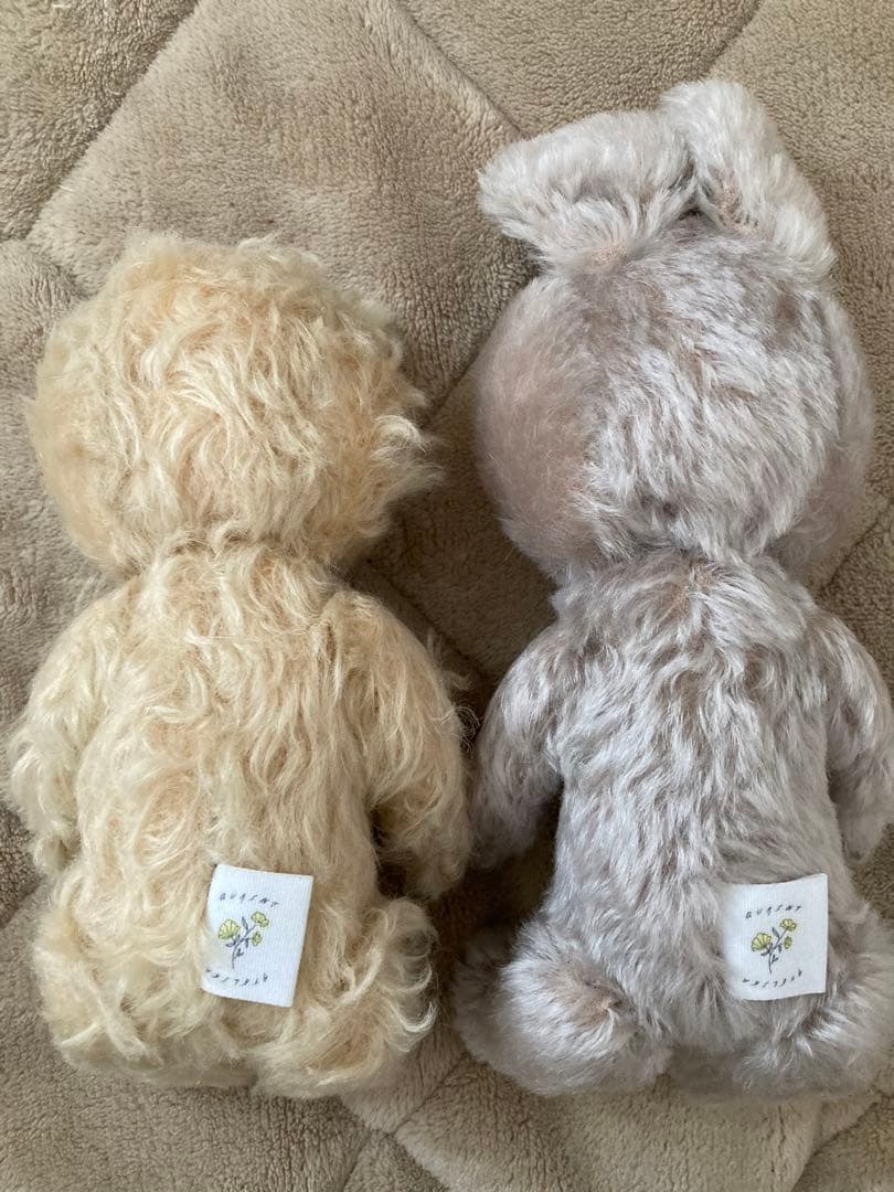 作家　ぬいぐるみ テディベア クマとウサギ2体セット