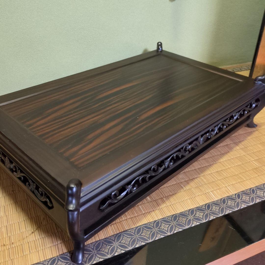 jackyさま専用、花台、黒檀無垢、新品、箱入り