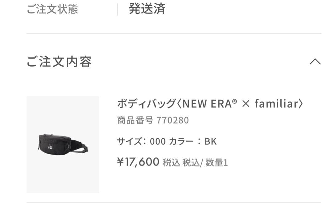 ファミリア ニューエラ ボディバッグ