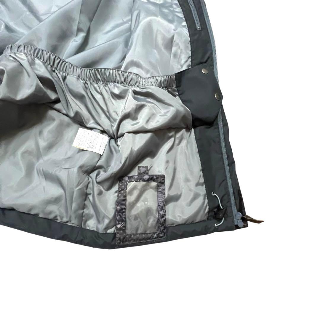 ラスティ スノーボードウェア ジャケット 総柄 黒赤 刺繍 L スキー 多機能