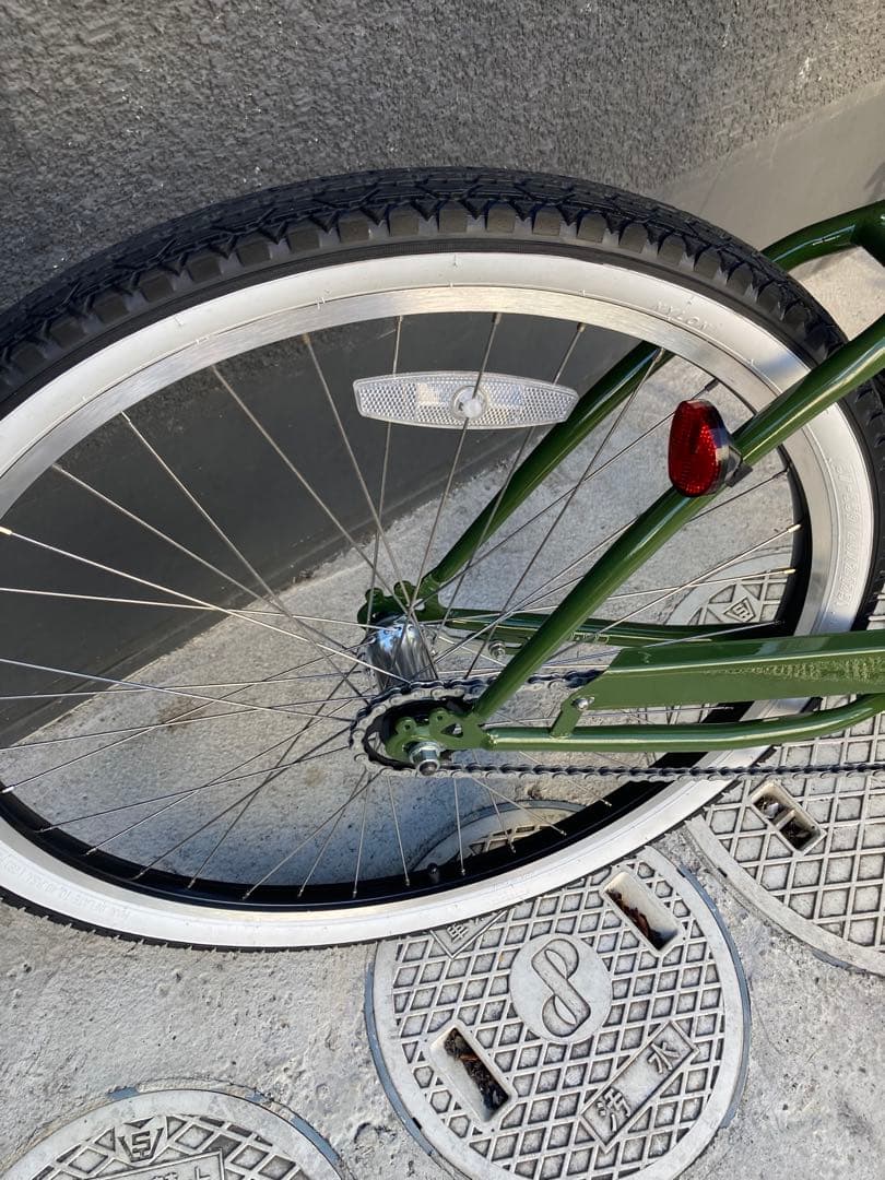 【新品】ビーチクルーザー_26インチ_ダークグリーン