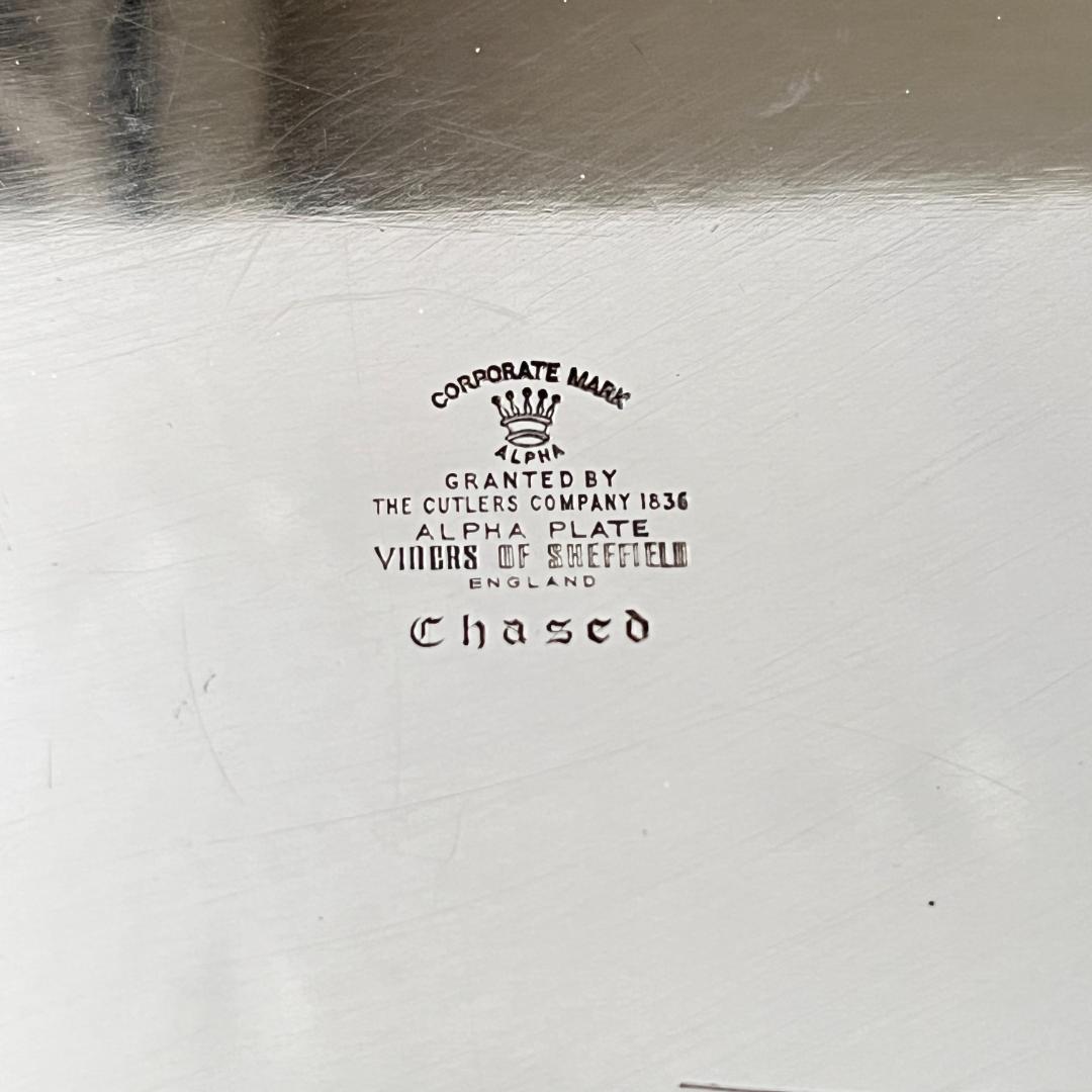 【Viners】 ギャラリートレー オーバル型 38cm 【シルバープレート】