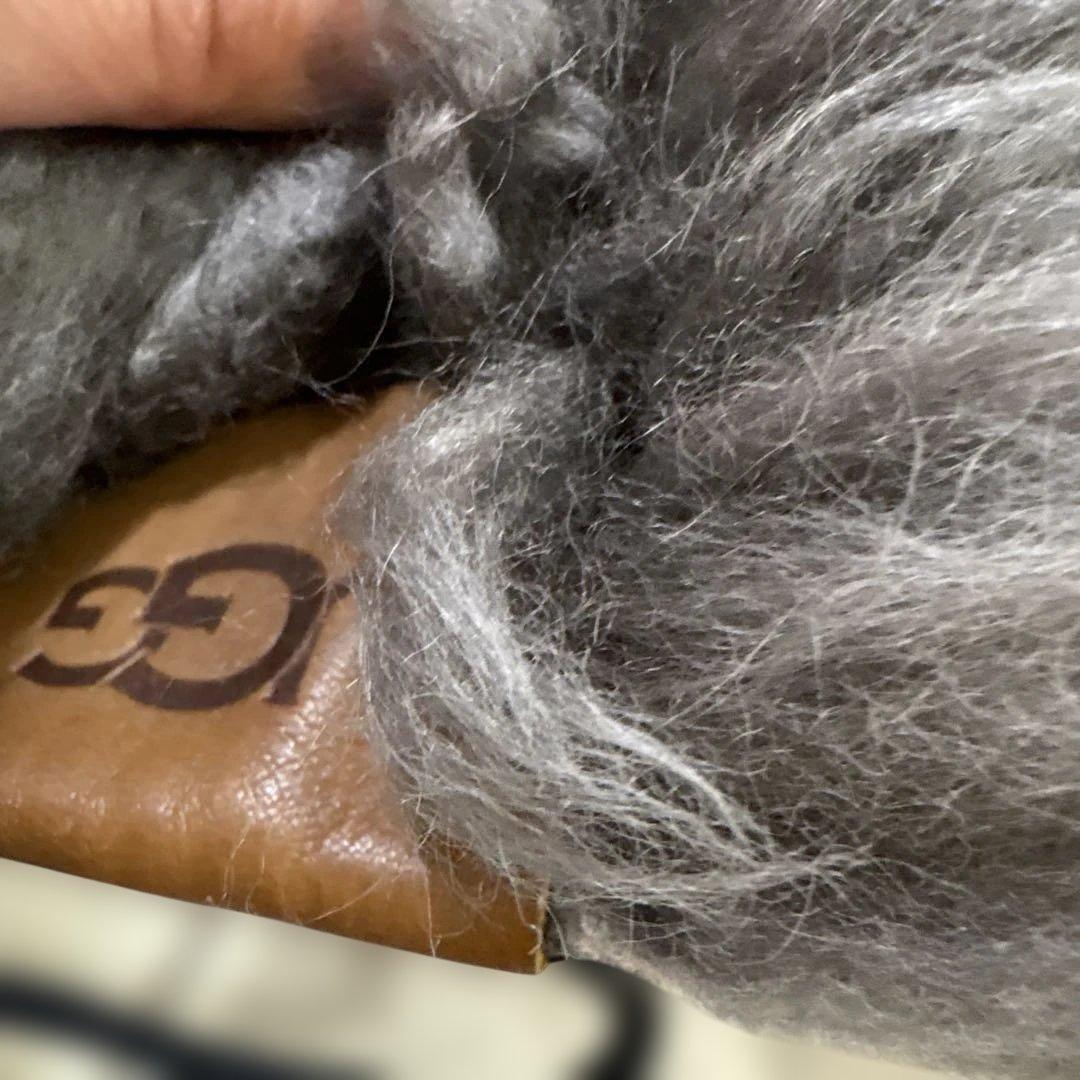 【クリーニング済】UGG シープスキン エリアラグ ダブル　グレー