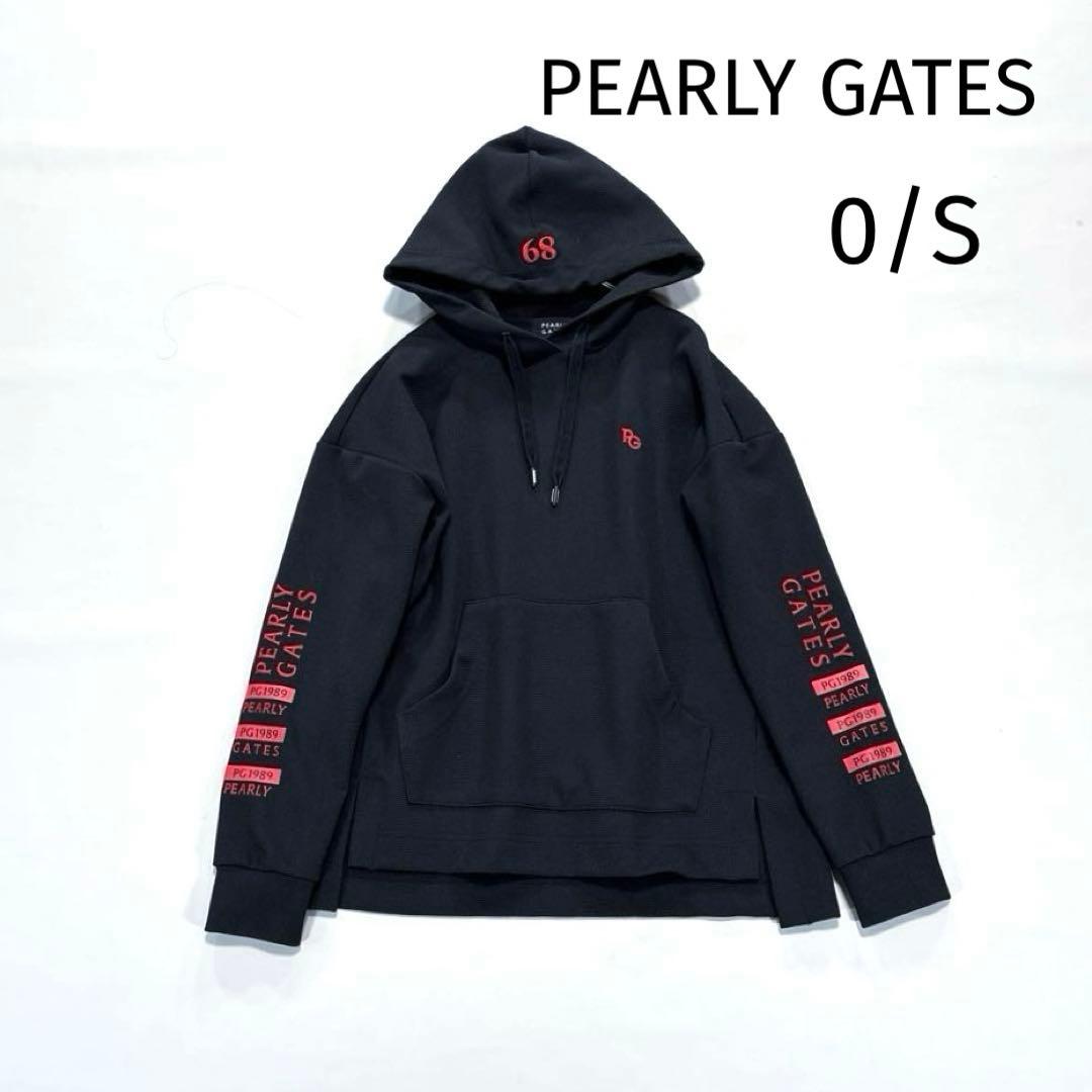 パーリーゲイツ　フード付きプルオーバー　パーカー　フーディー　ブラック　0/S