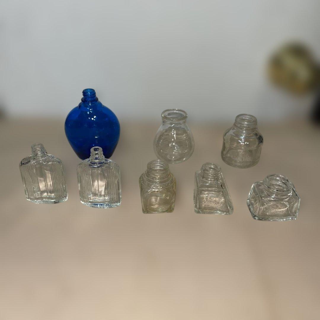 MR-446A アンティークガラス瓶セット 8点　レトロ　コレクション　瓶