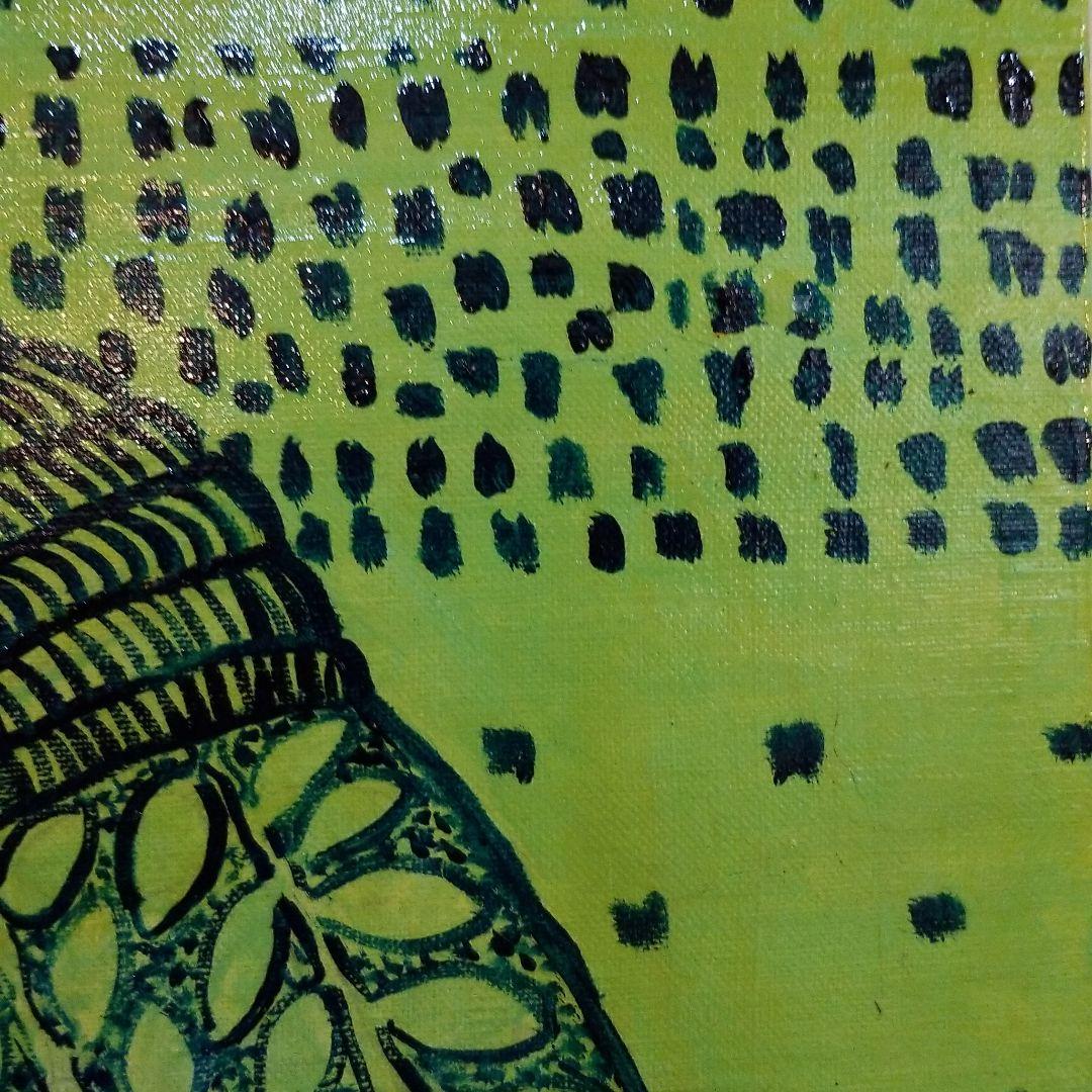 油絵　専用　卵から出てくる赤ちゃんを見るお母さん