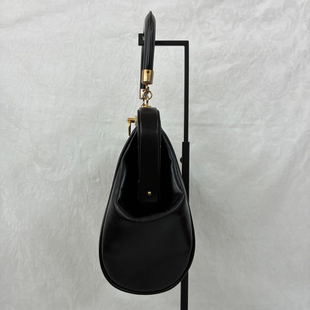 【RobertadiCamerino】レザー がま口 ワンハンドル ハンドバッグ