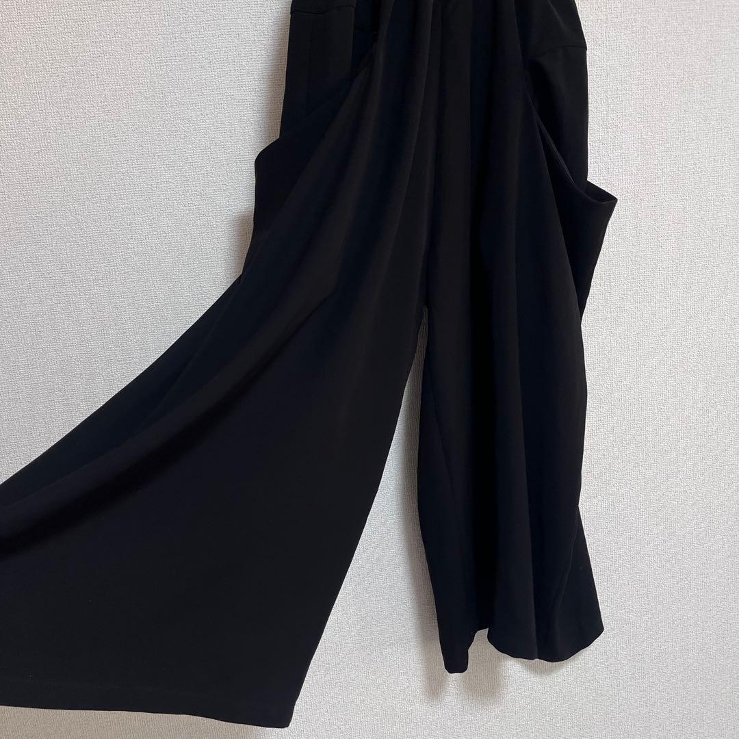 美品　リミフゥ　ヨウジヤマモト　変形　ドレープ　　ワイドパンツ　ブラック