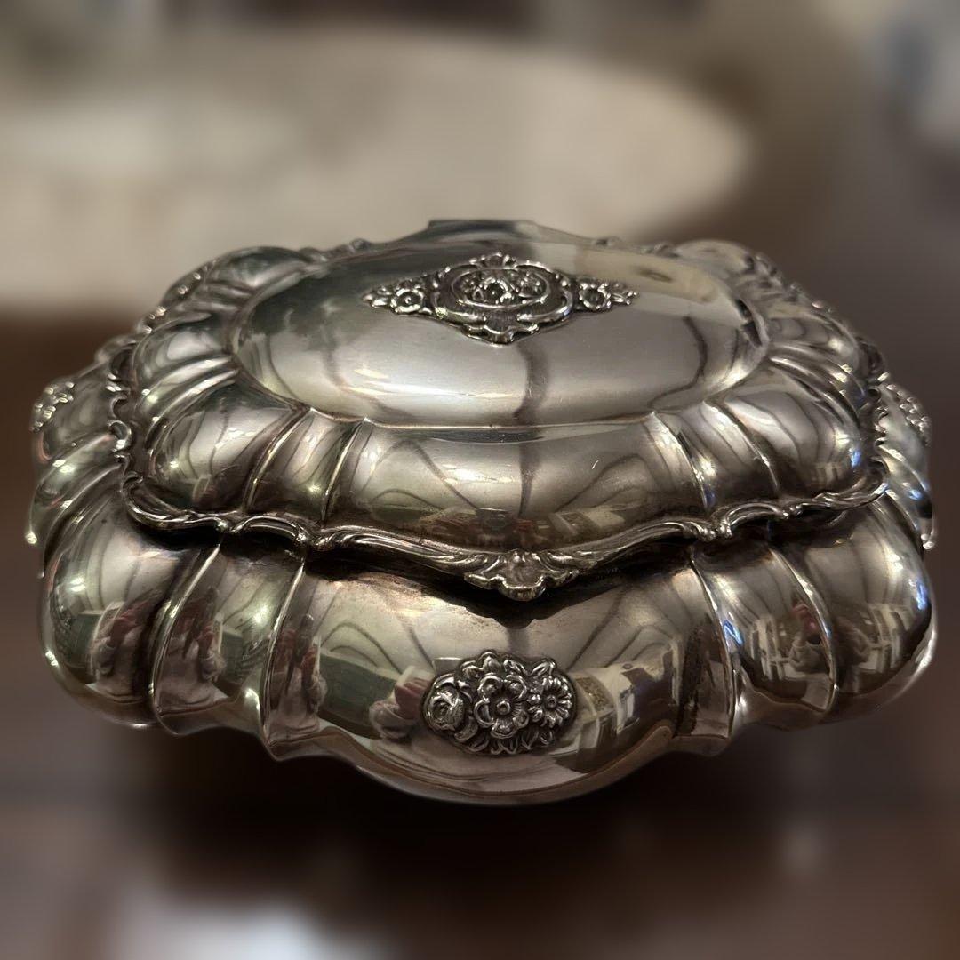 925スターリングシルバーオルゴール収納ボックス