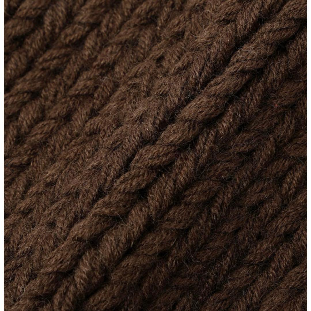 Etretokyo バルキーヤーンハンドニットスヌード ブラウン