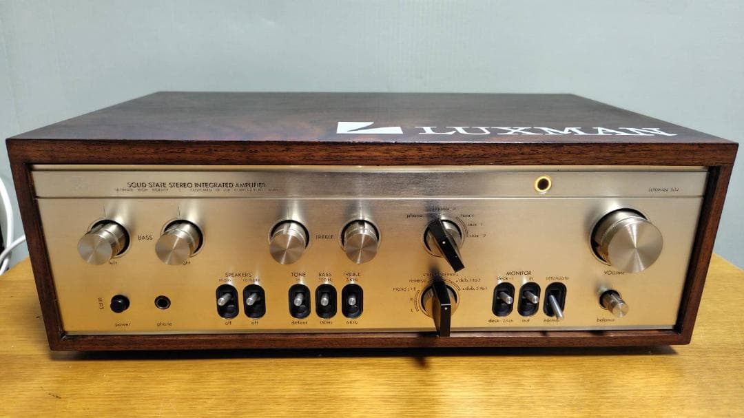 プリメインアンプ LUXMAN L-504 真空管アンプ ウッド仕上げ
