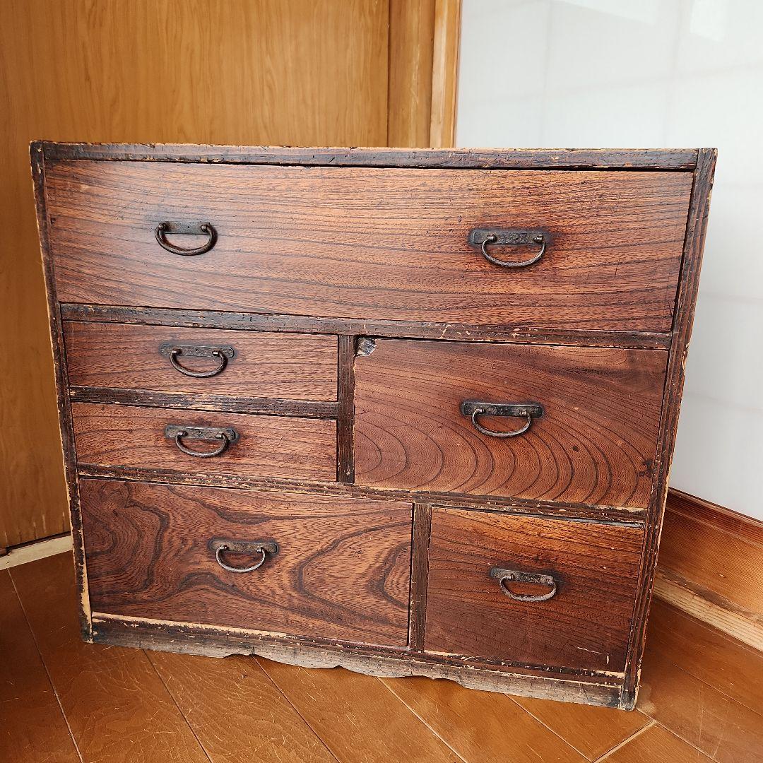 枕箪笥　箪笥　茶箪笥　引出し　古民具　レトロ　ヴィンテージ