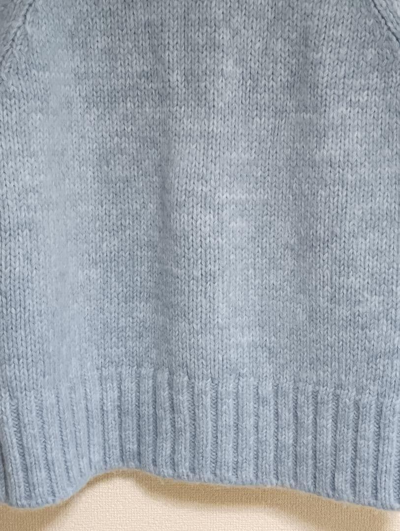 MaisonMargielaタグ付きブルーボタニカルダイカーディガン