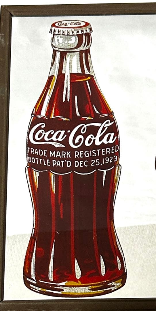 希少 CocaCola コカコーラ スペイン語 ヴィンテージ パブミラー 鏡