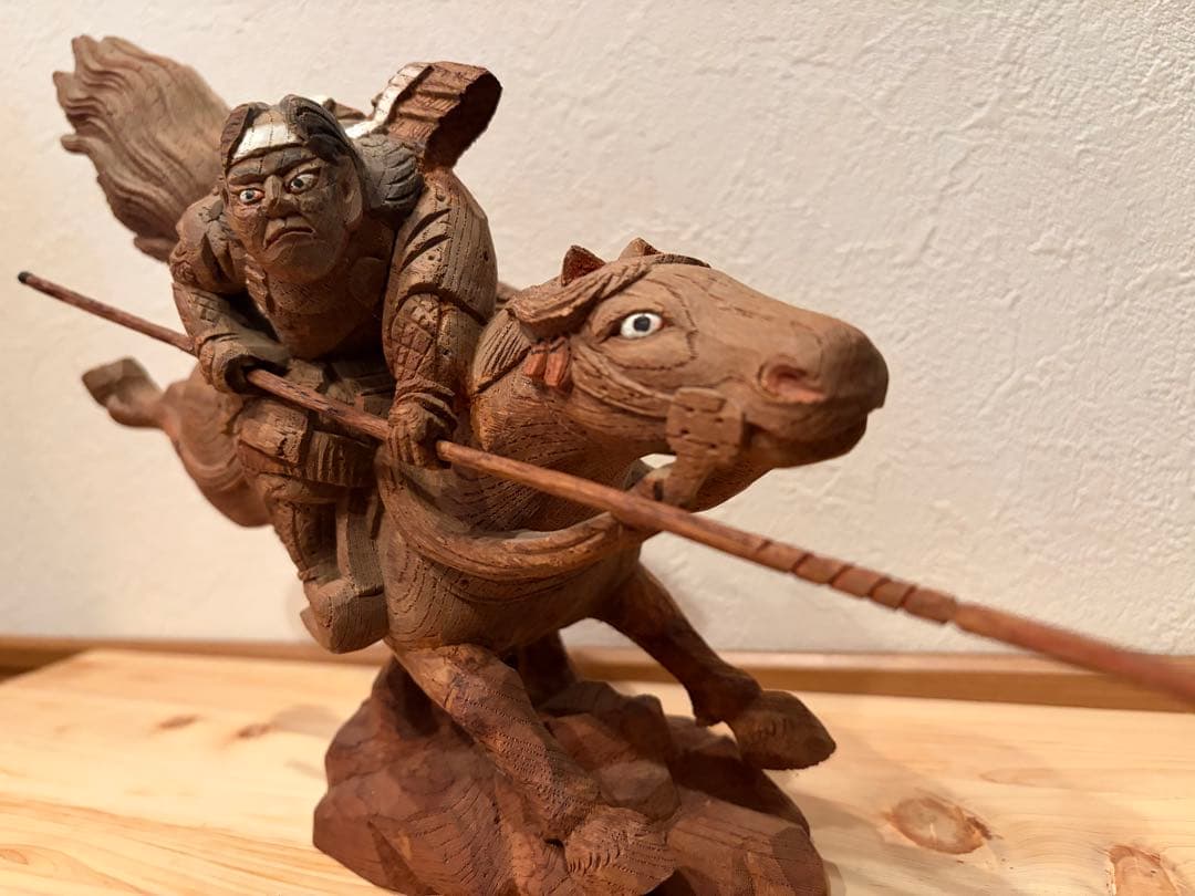 【一点物】だんじり彫り物　馬乗り彫刻