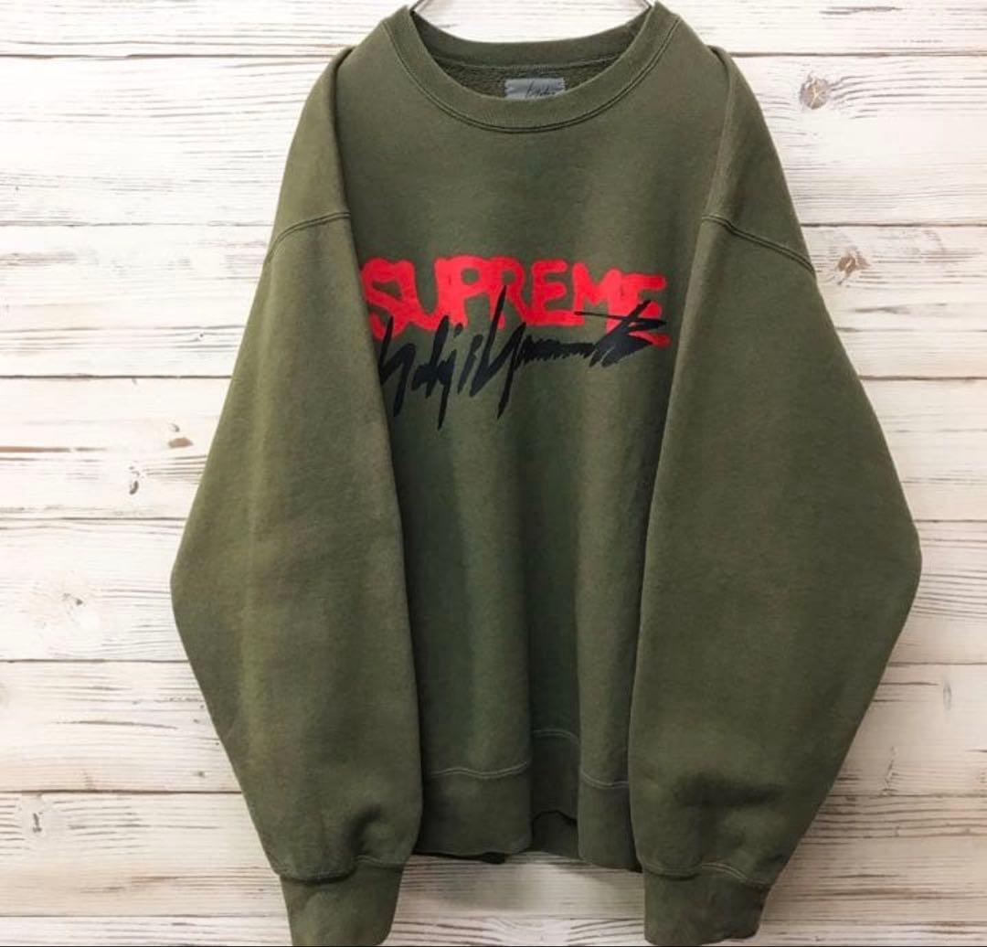 Supreme オリーブ グリーン スウェット