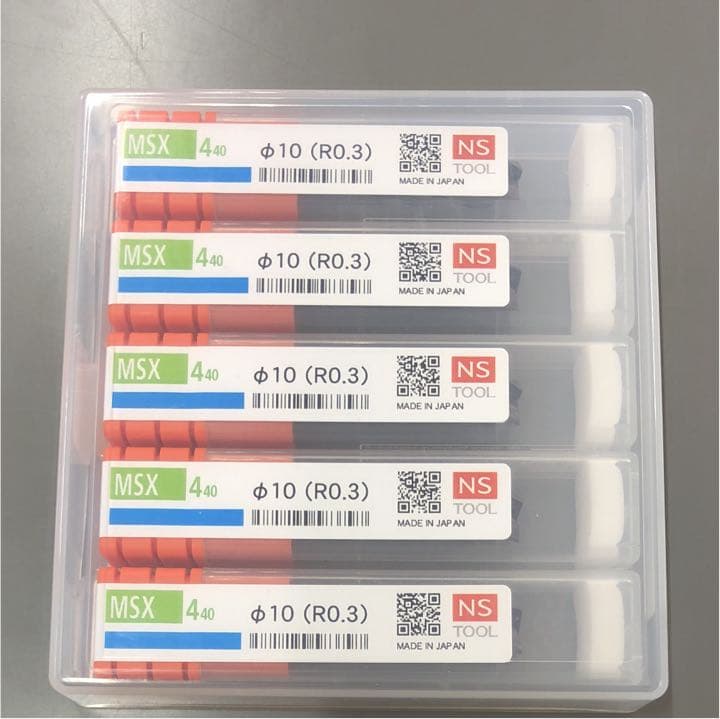 日進 超硬エンドミルφ10 5本セット