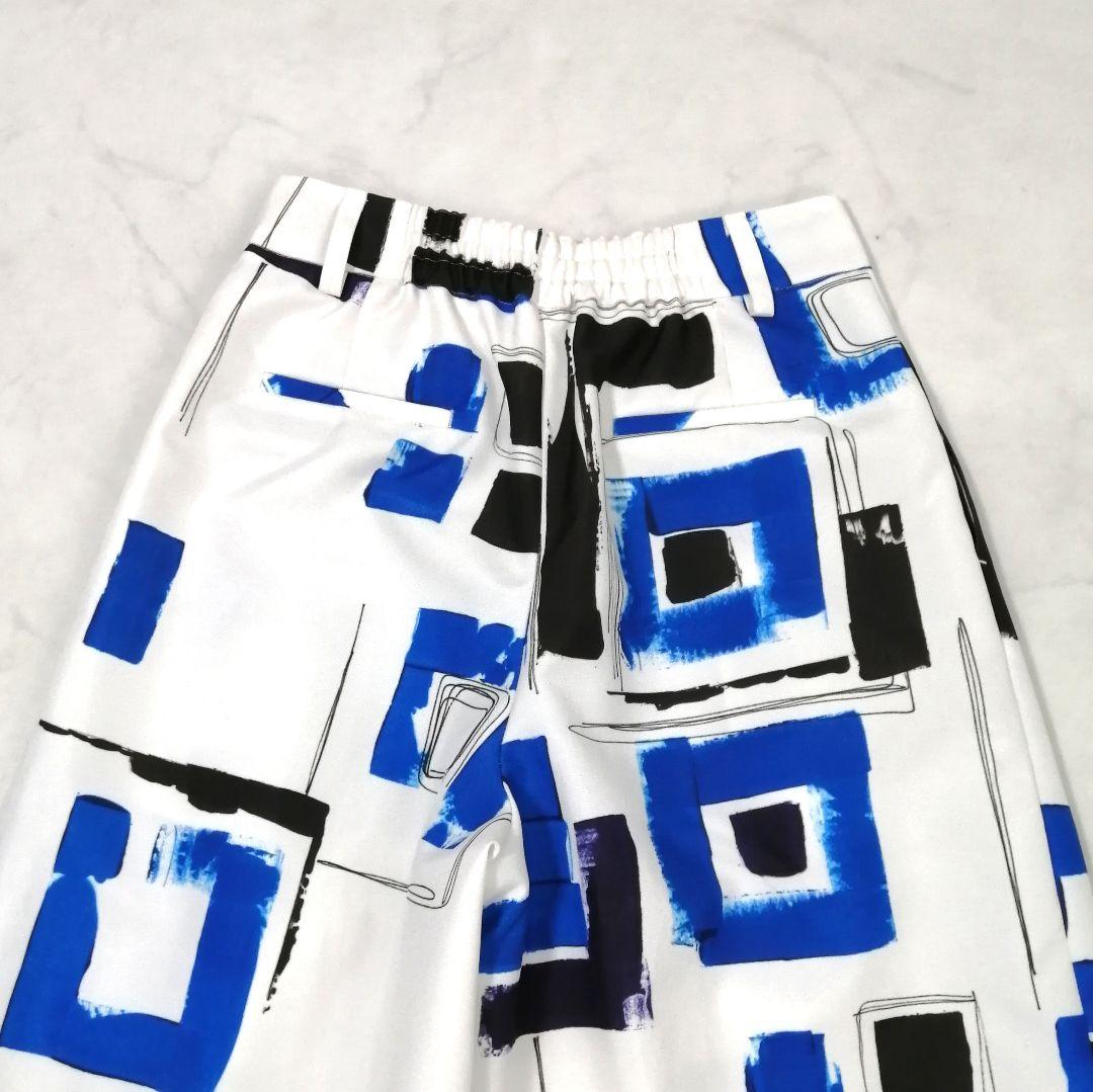 極美品✨ Sov. オリジナル幾何柄プリントパンツ　23SS　近年　ワイド　36