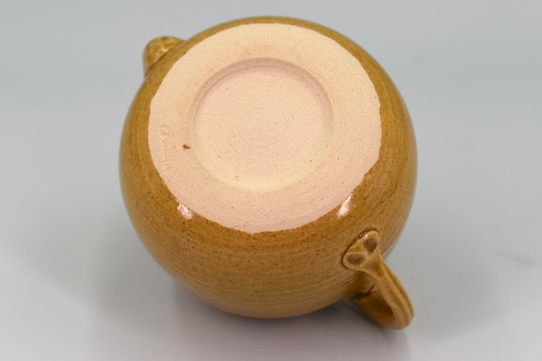 【真作保証】平安吉峯窯 浅見与し三作 四滴茶入 共箱付 京焼 茶道具 茶入れ