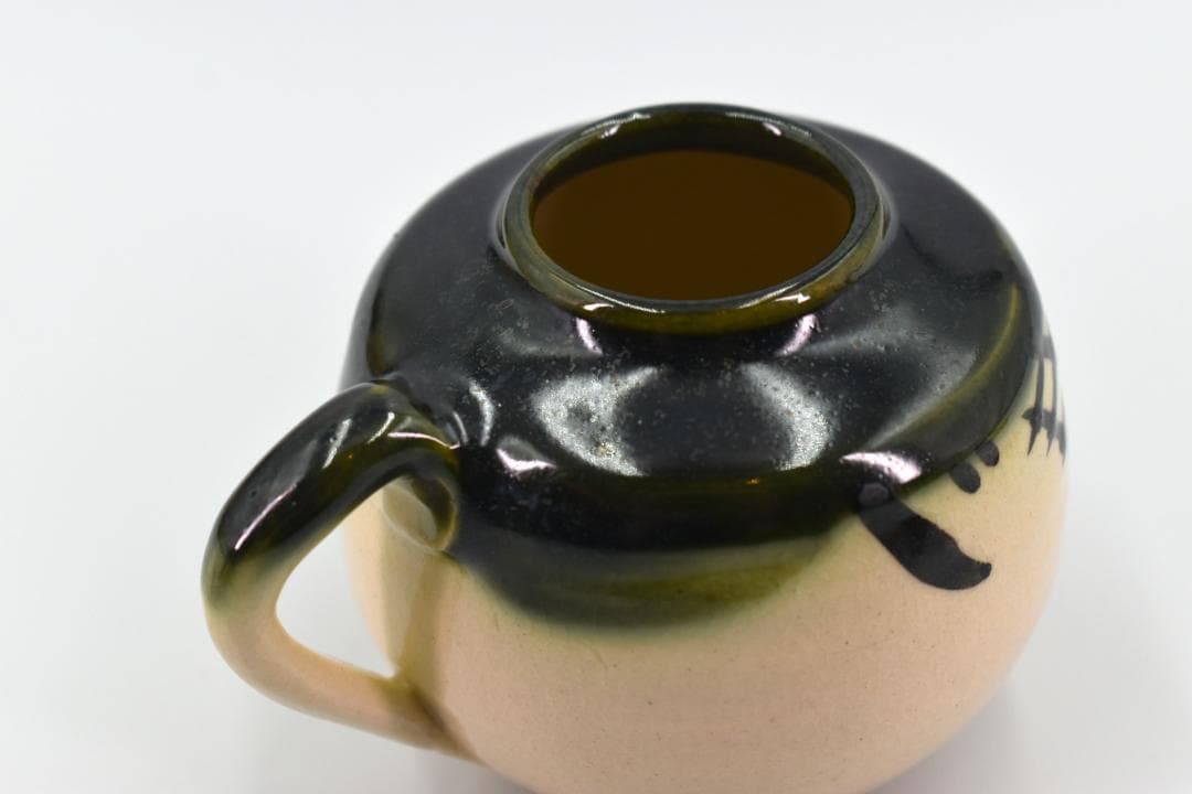 【真作保証】平安吉峯窯 浅見与し三作 四滴茶入 共箱付 京焼 茶道具 茶入れ