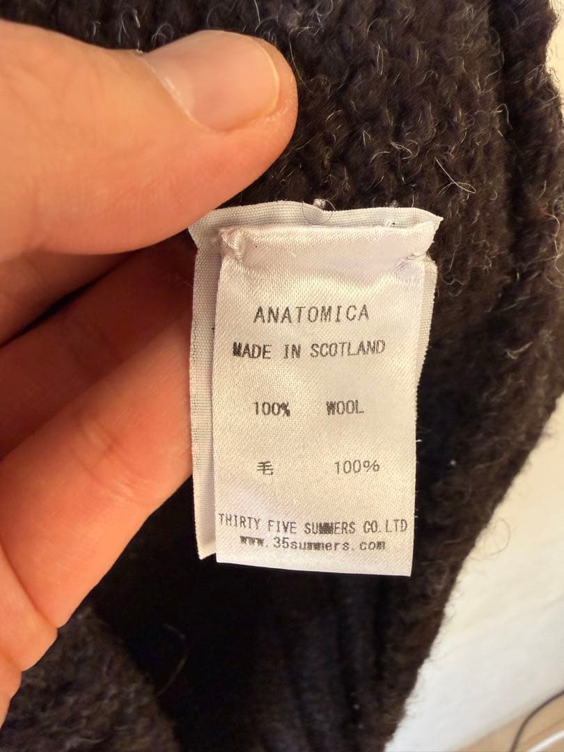 アナトミカ　3ply タートルネック　ハンドニットセーター　ジャミーソンズ製