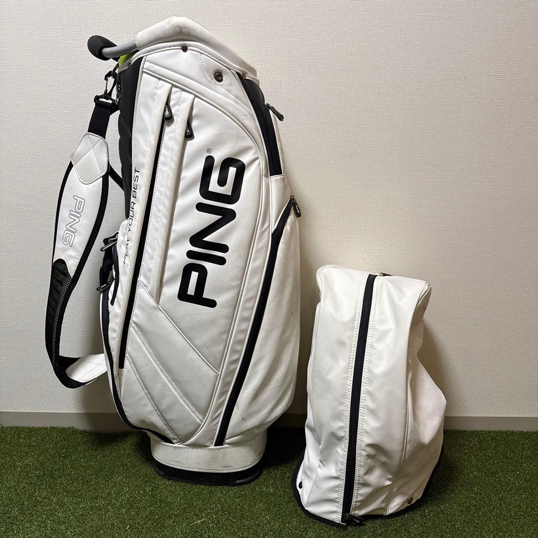 PING ピン キャディバッグ ホワイト 9.5型 47インチ対応