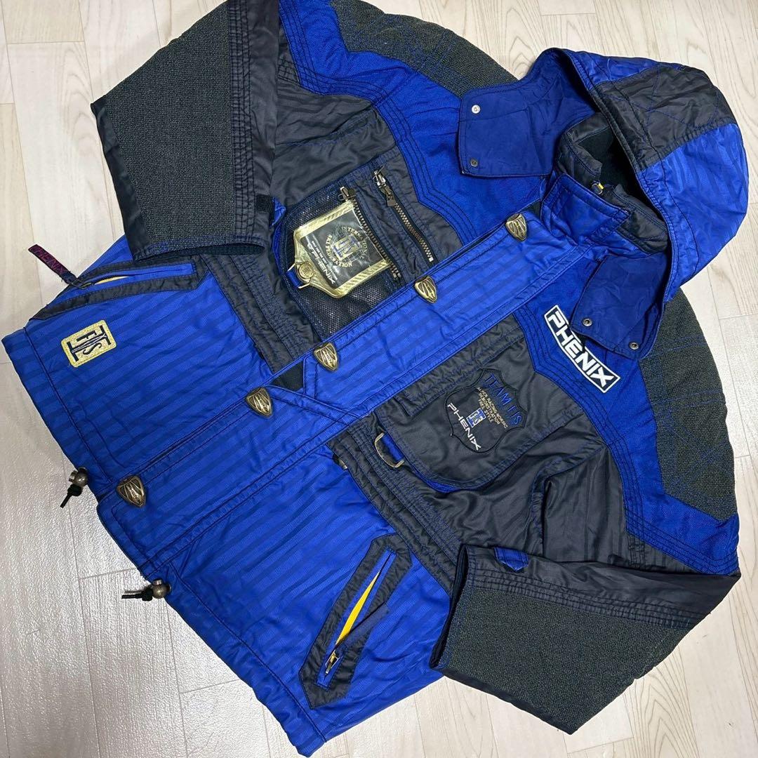 PHENIX スキーウェア 青/黒 フード付き　M 送料無料