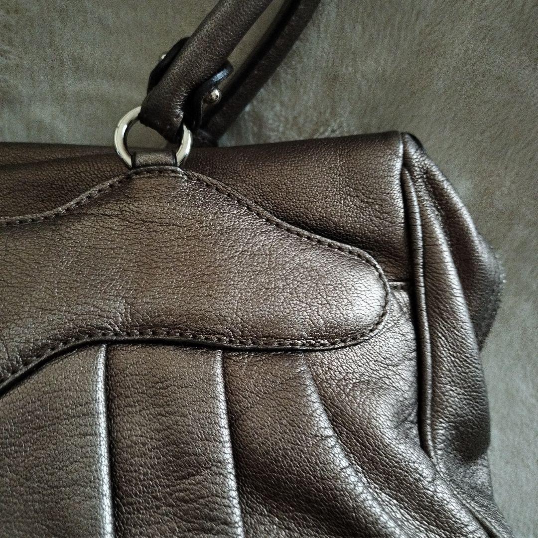 フェラガモsalvatore ferragamoガンチーニ 21 レザーブロンズ