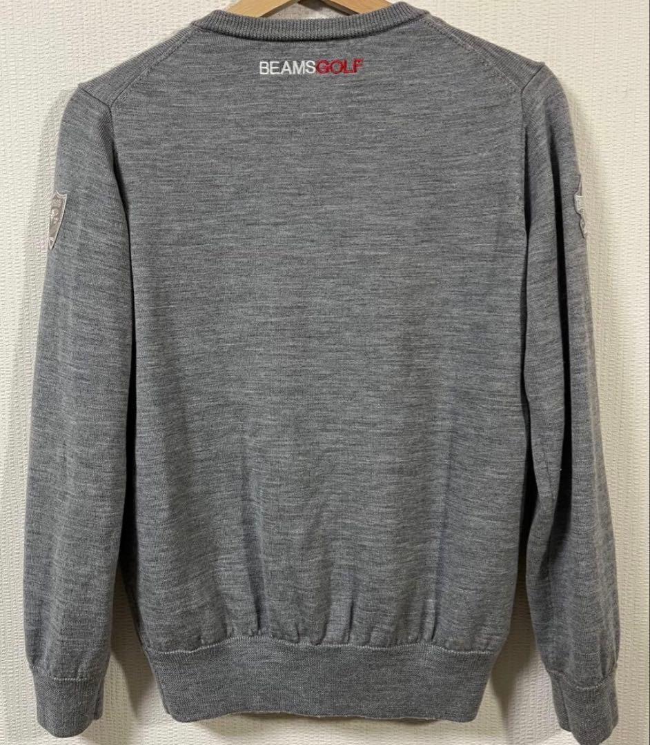 ビームスゴルフ　パープルレーベル　防風タラッティセーター　Mサイズ　グレー　美品