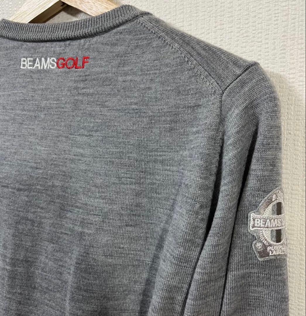 ビームスゴルフ　パープルレーベル　防風タラッティセーター　Mサイズ　グレー　美品