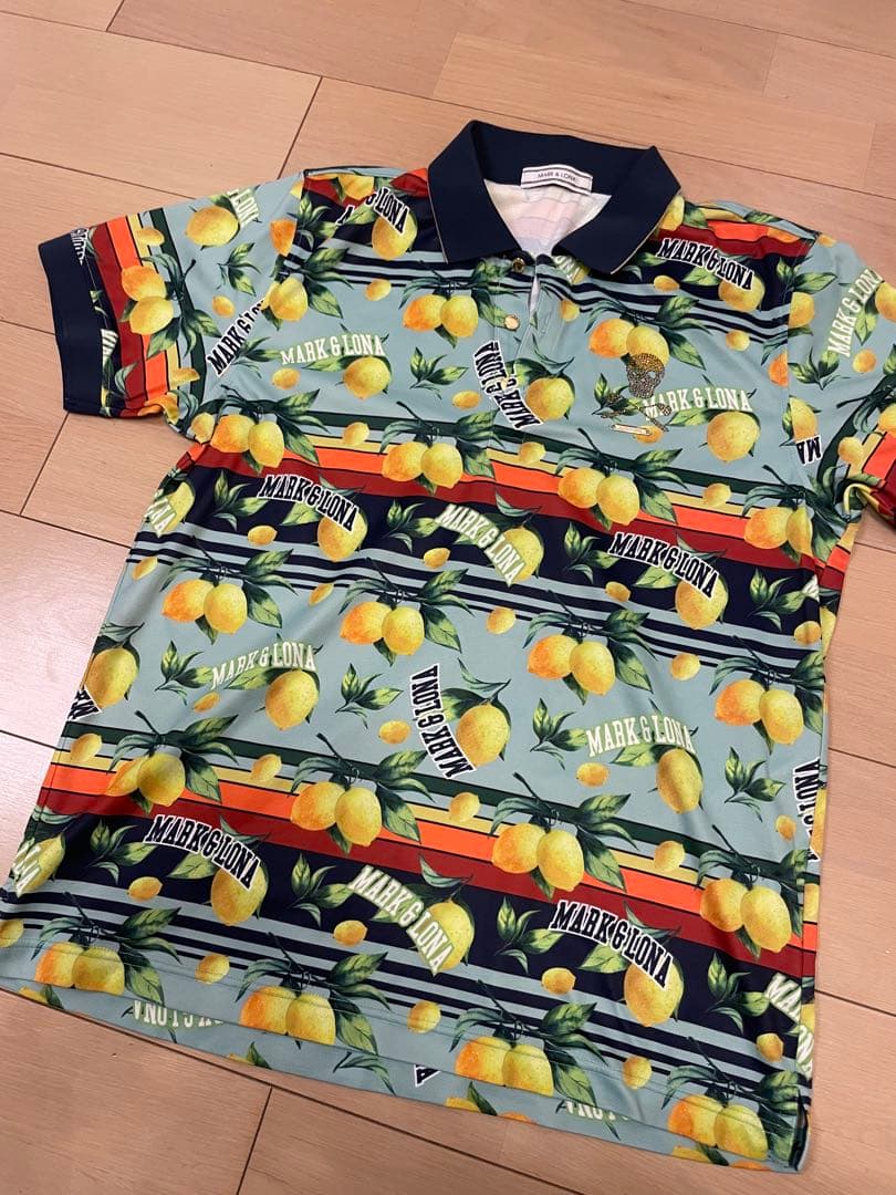 MARK & LONA レモン柄 ポロシャツ　L