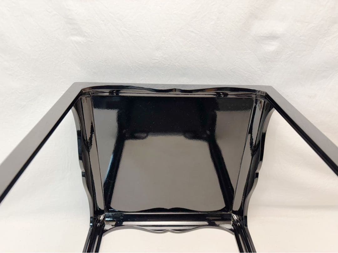 美品 茶道具 木製黒真塗 高麗卓 煎茶道具 茶棚 棚 置棚 水指棚 共箱