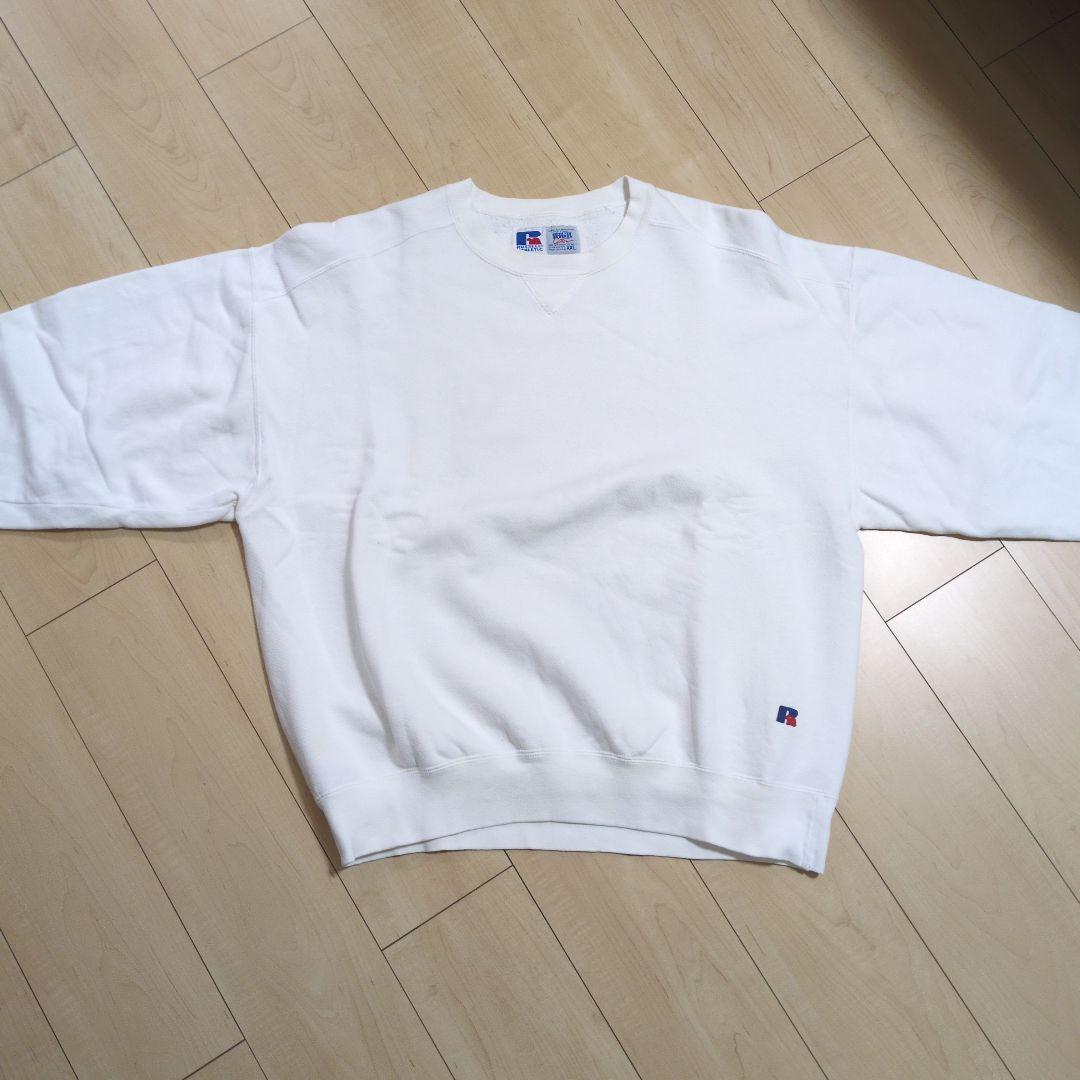 90s ラッセル ハイコットン ビンテージ usa製 old 前V スウェット