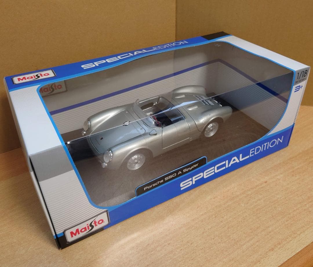 1/18 ポルシェ550A スパイダー 1955 シルバー Porsche