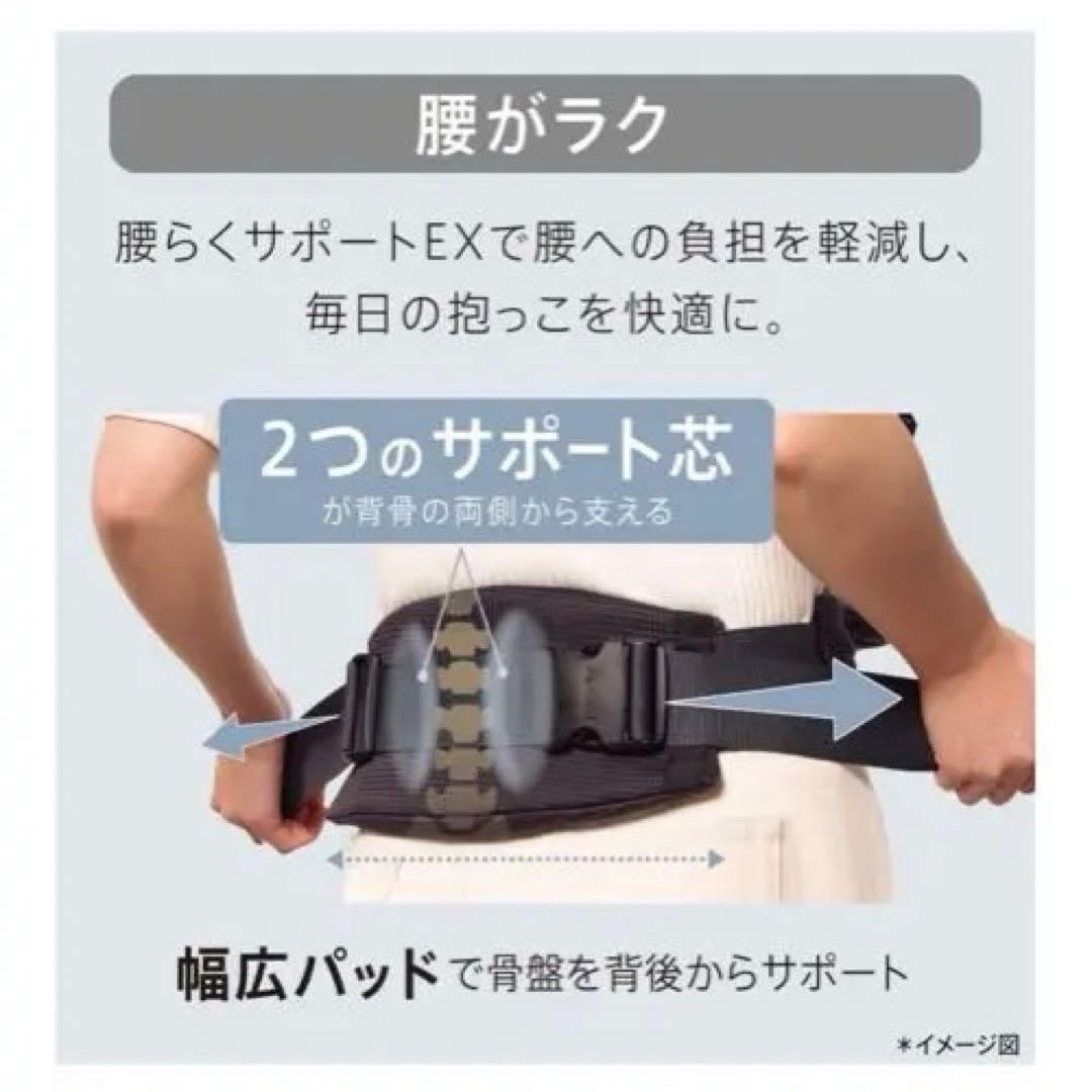 美品 ラクリス 抱っこ紐 赤ちゃん アップリカ ダークグレー