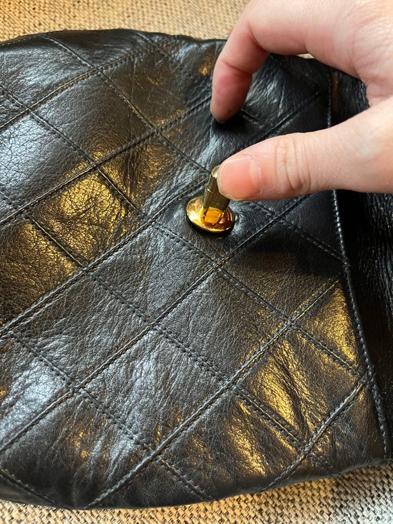 CHANEL ビコローレ　ウエストポーチ　ブラックレザー ショルダー