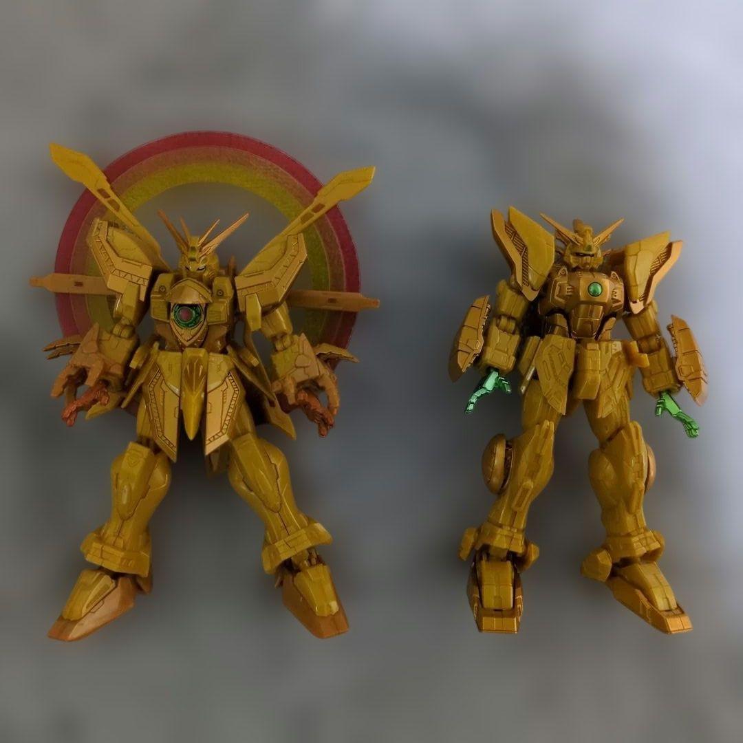 Gフレーム　ゴッドガンダム（明鏡止水）＆シャイニングガンダム（スーパーモード）