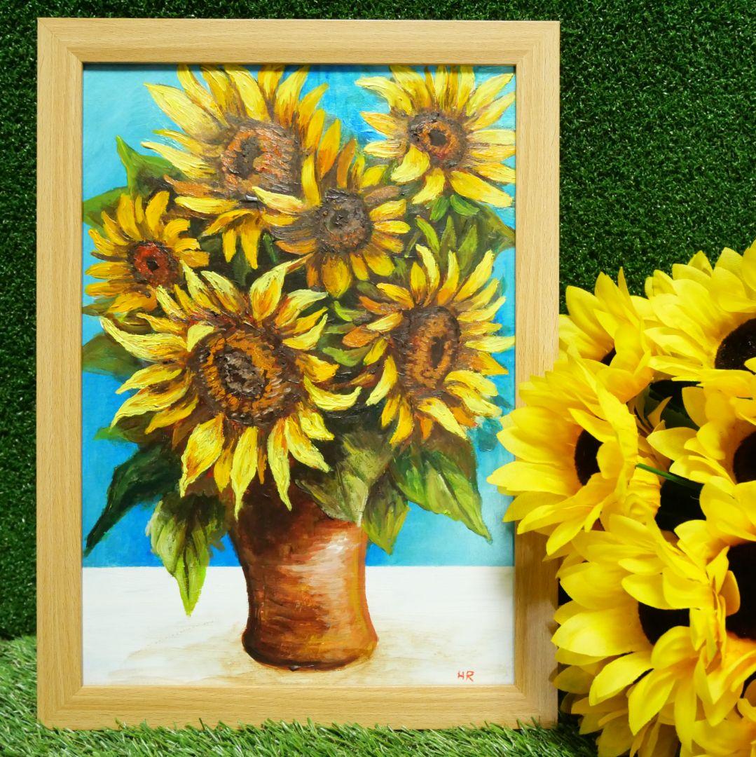 油絵 絵画 【sunflower】