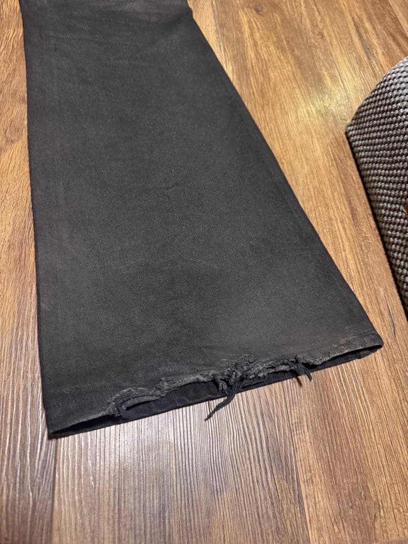 パンツ strapped flare oil pants M