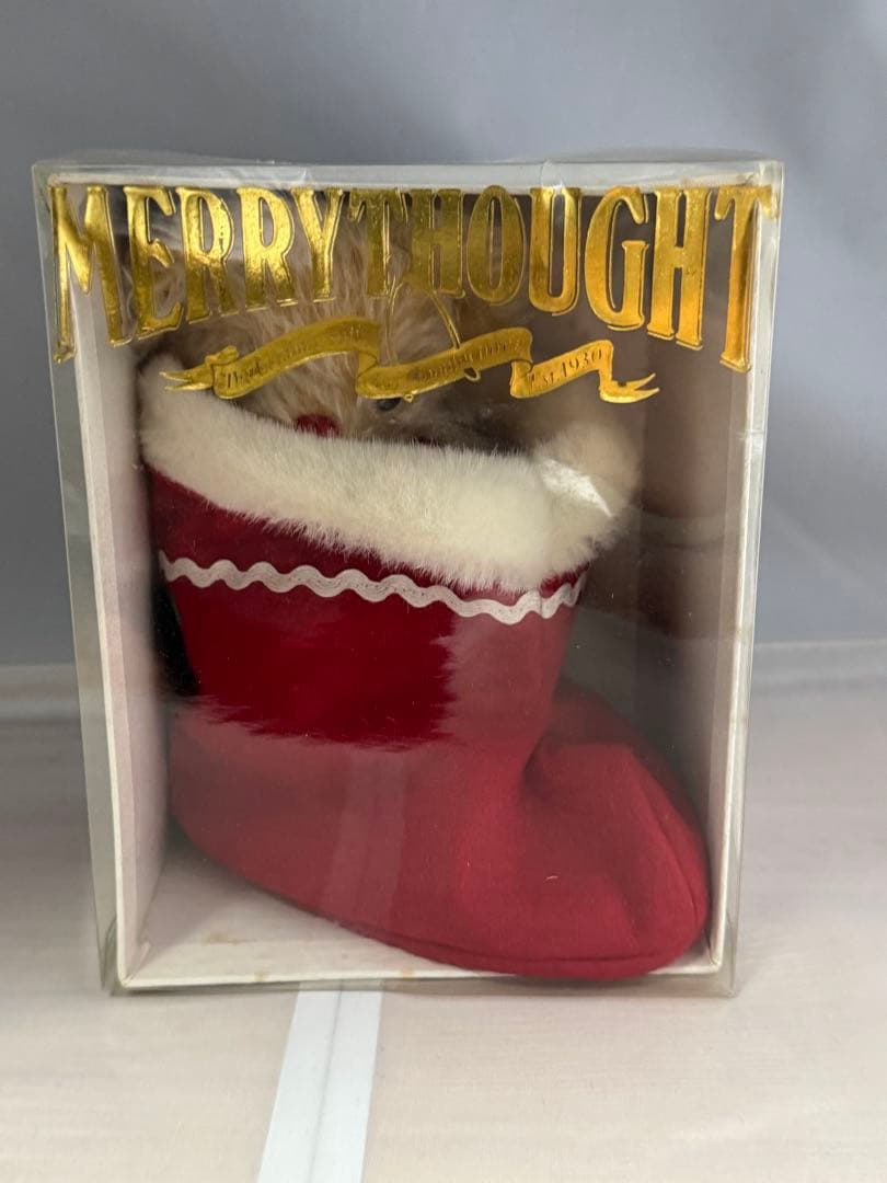 MerryThoughtクリスマスブーツ BearInChristmasBoot