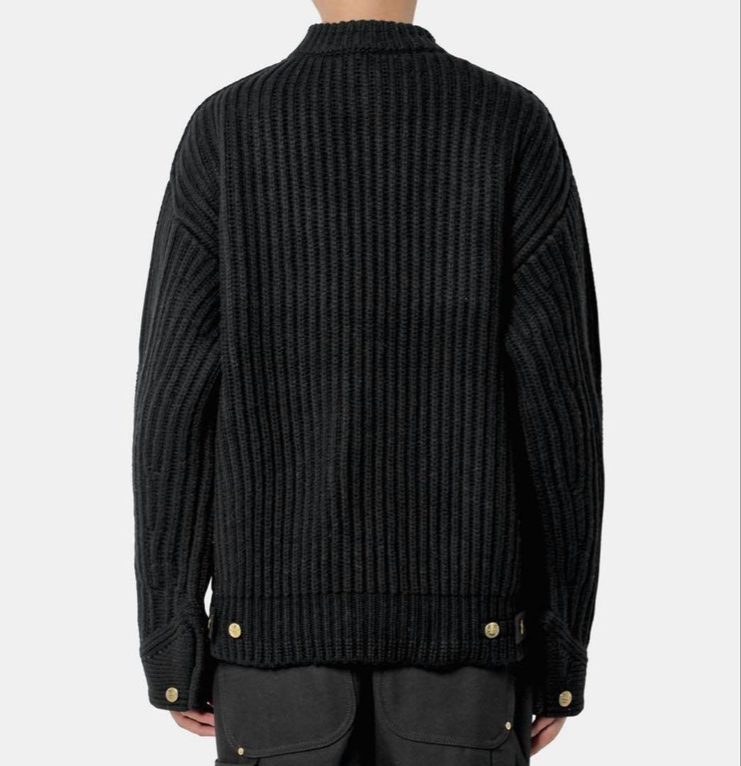 sacai Carhartt WIP ニット プルオーバー デトロイト 黒 2