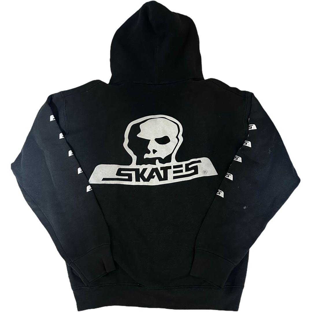 B*f様 SKULLSKATES スカル ロゴ フーディ 黒 M 希少