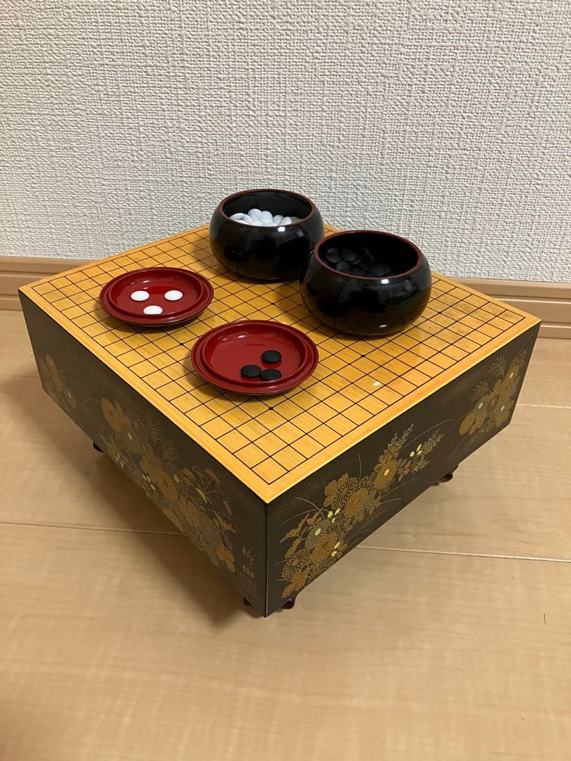 柳山作 囲碁 ミニチュア碁盤ミニチュア碁石 セット