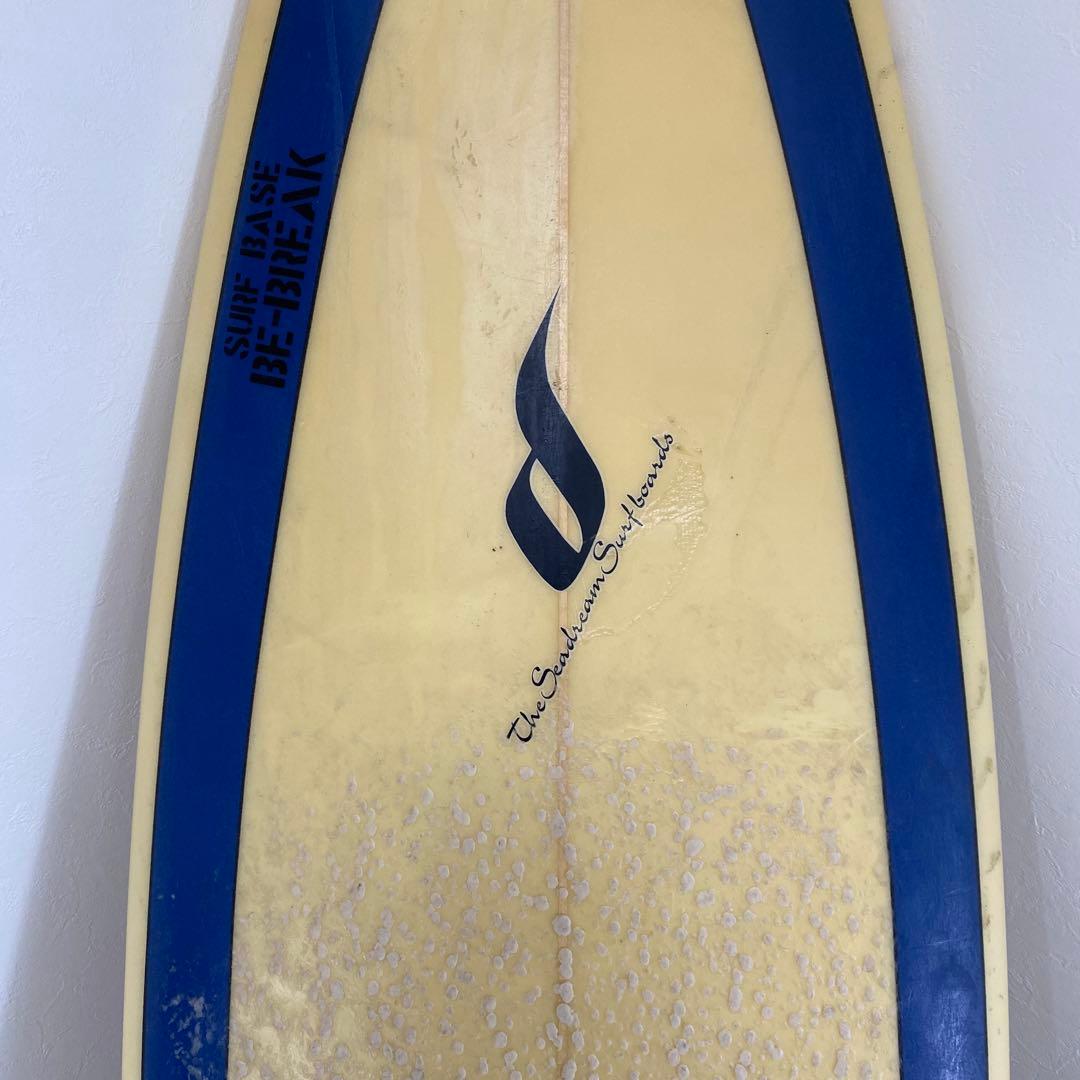 良品　サーフボード　ショートボード　クリーム　ブルー　ブラック　ケース付き