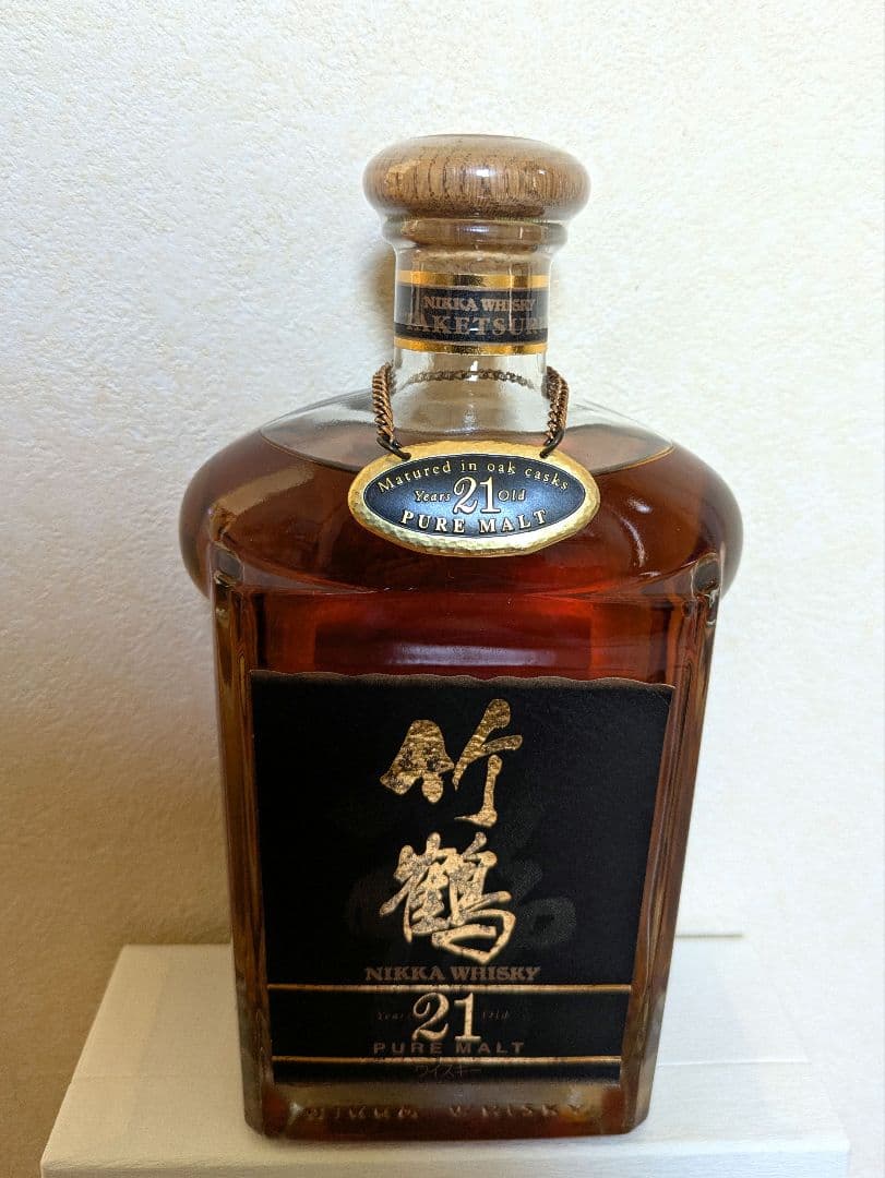 未開栓 ニッカウヰスキー竹鶴21年　700ml　角瓶　旧ボトル ピュアモルト
