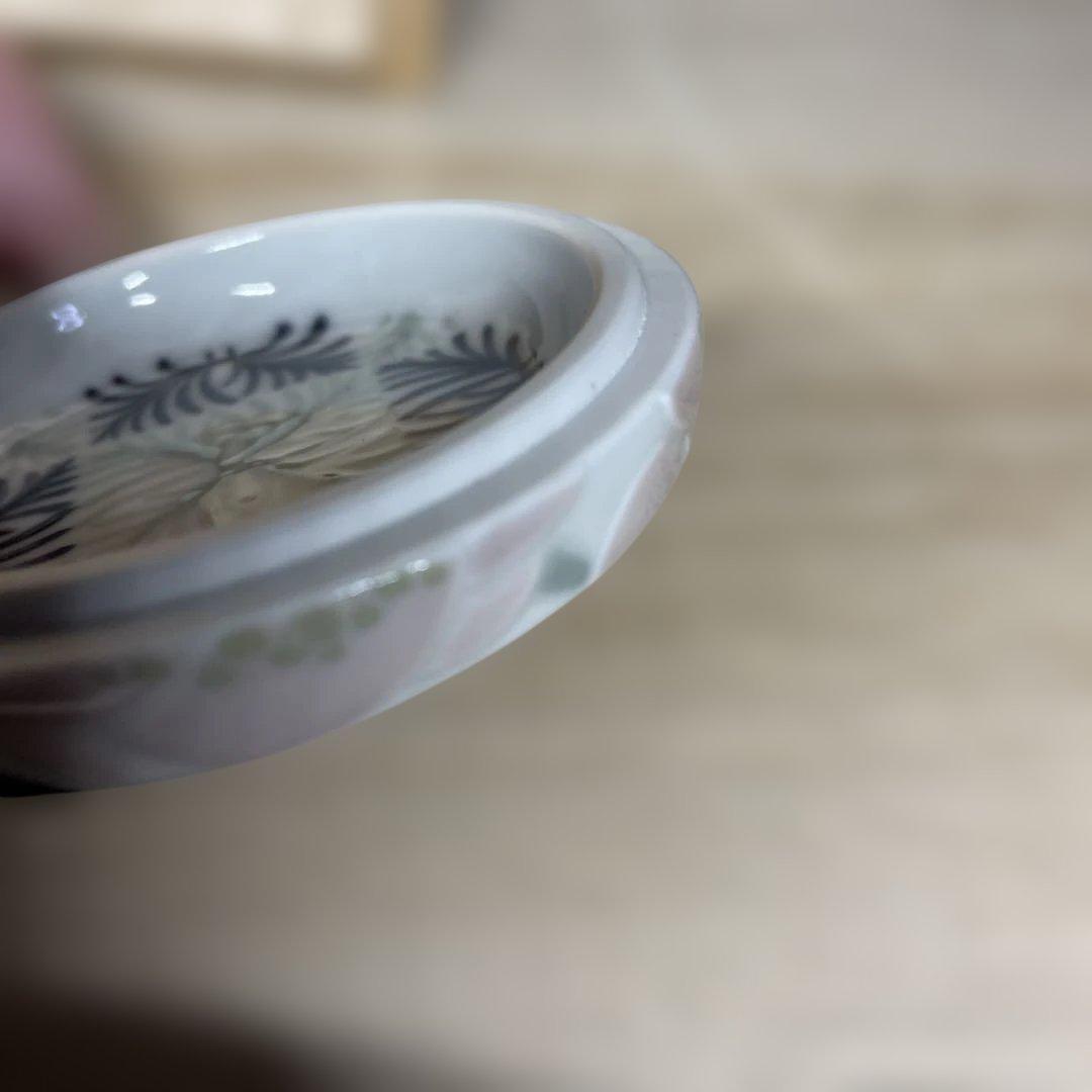 森洋　彩埏梅花文香合　共箱