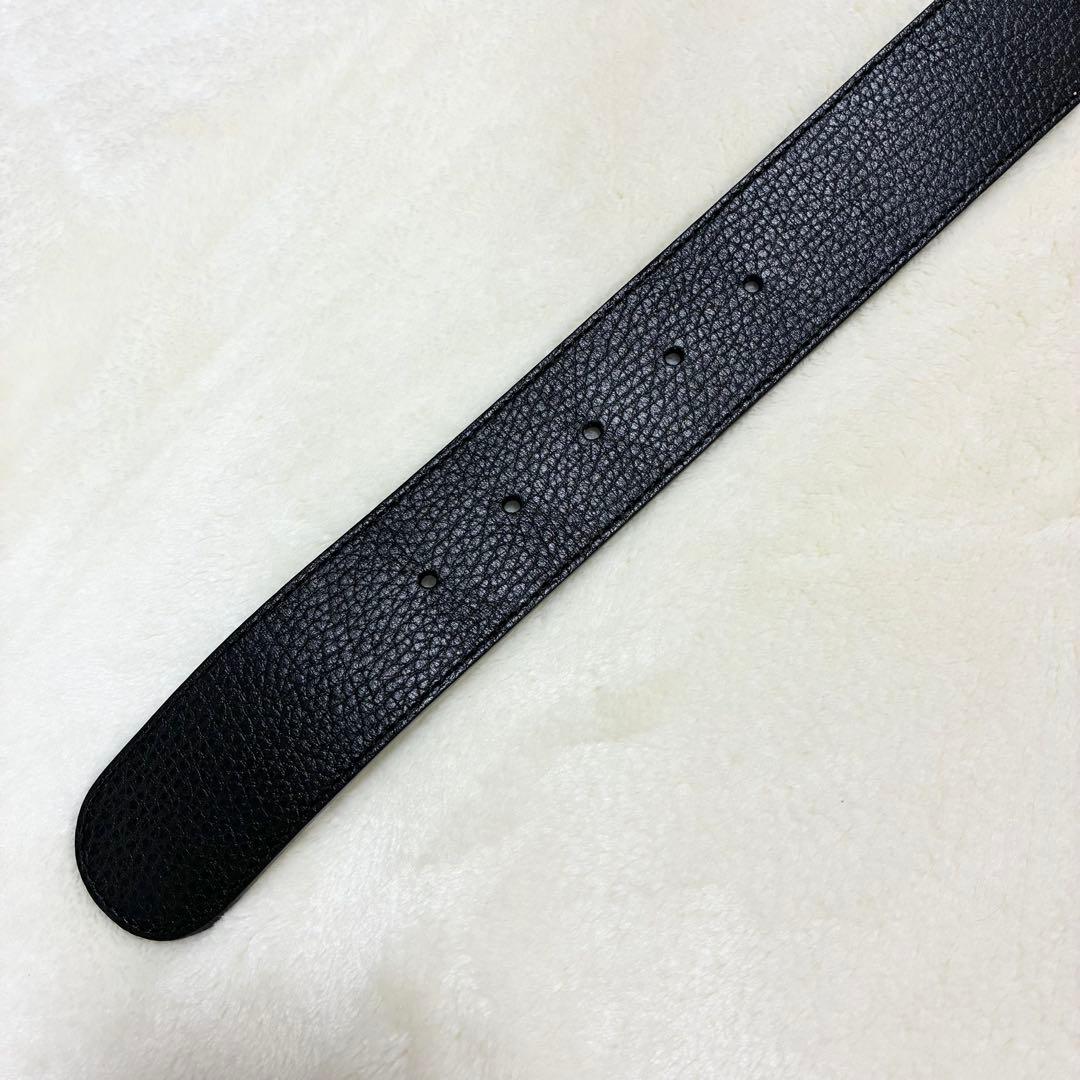 【Whiteboo!!】GUCCI リバーシブルベルト レザー 黒×水色