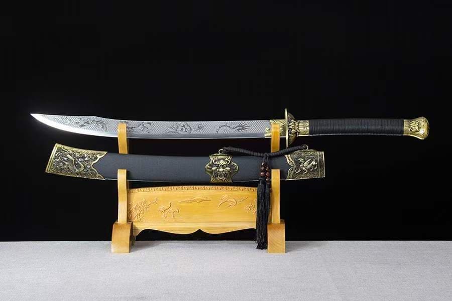 江龍大刀-高性能マンガン鋼 古兵器   武具　刀装具　日本刀　模造刀   居合刀