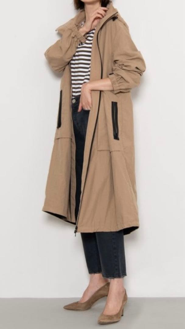 【美品】upper hights/アッパーハイツ コート ナイロン キャメル01